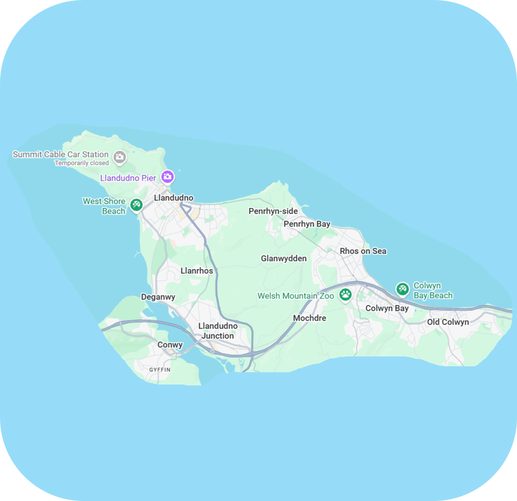 north wales map